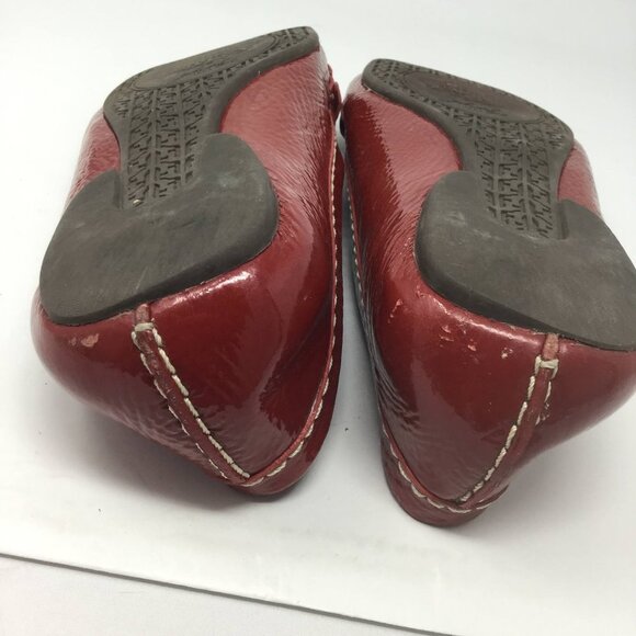 FRYE RED MOCCASINS LOAFER FLATS LEATHER 8M - Picture 11 of 15